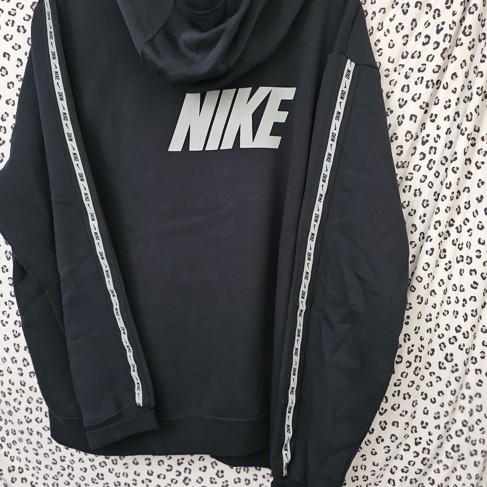 Nike Black Hoodie with White Stripes - Picture 2 of 3